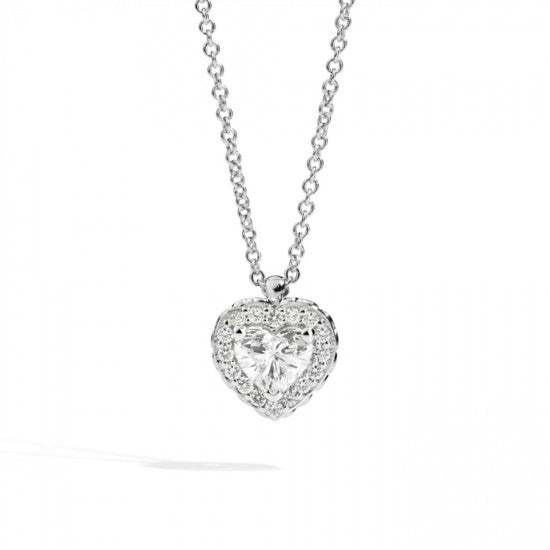 Collana cuore donna Recarlo collezione Anniversary Love in oro bianco e diamanti P67SC002/023-45