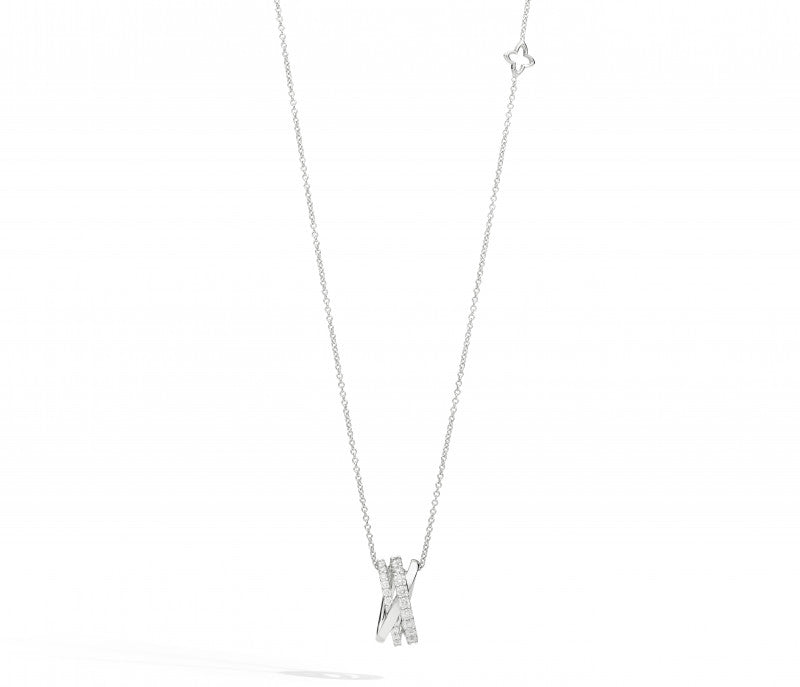 Collana fantasia donna Recarlo collezione Melody in oro bianco e diamanti P81FM001/033-45