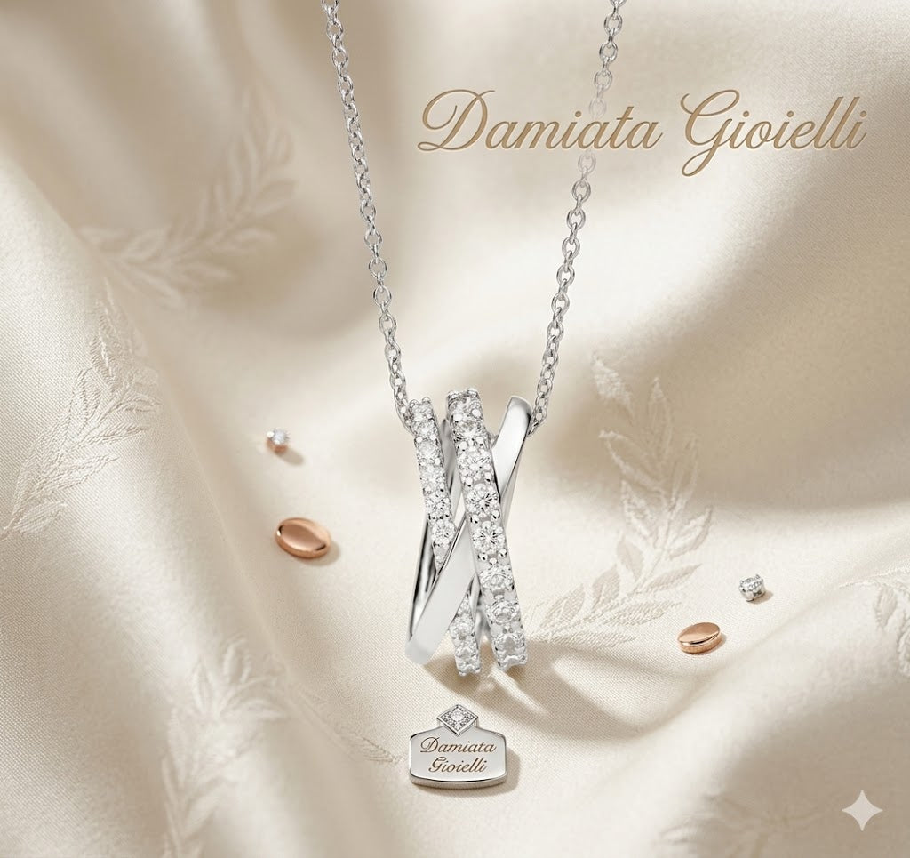 Collana fantasia donna Recarlo collezione Melody in oro bianco e diamanti P81FM001/033-45