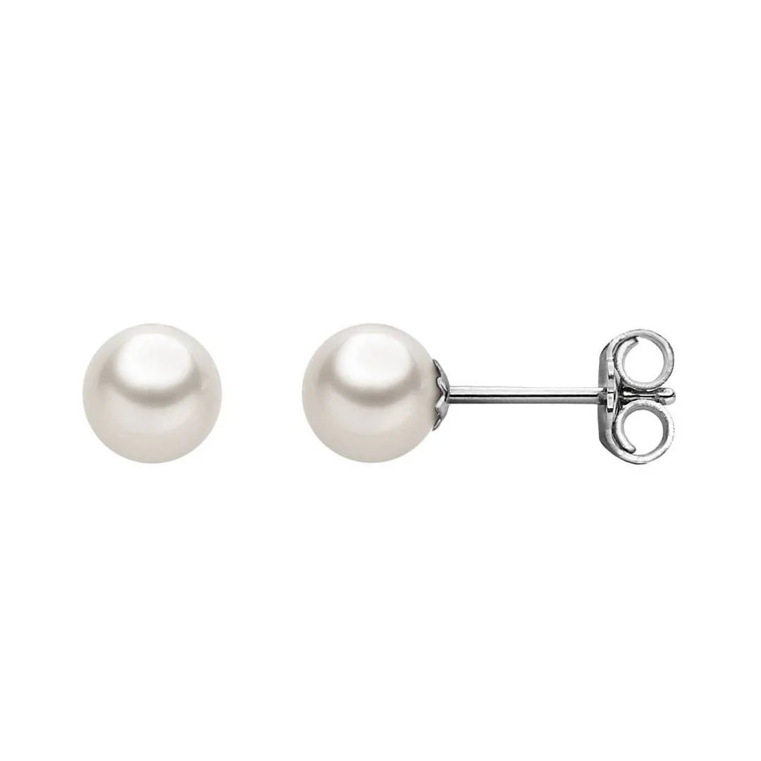 Orecchini donna Nimei in oro bianco con perle d'acqua salata Akoya PAK859BN
