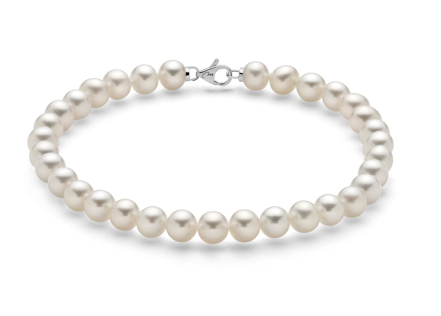 Bracciale donna Miluna filo di perle in oro bianco PBR1674V