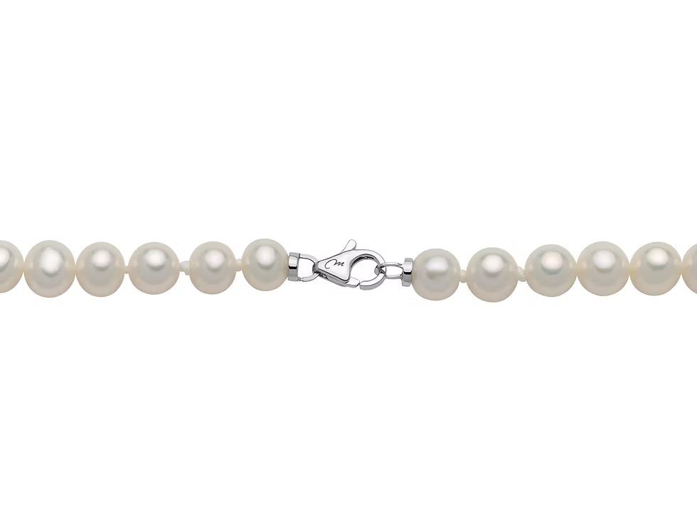 Bracciale donna Miluna filo di perle in oro bianco PBR1679V