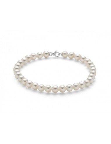 Bracciale donna Miluna filo di perle in oro bianco PBR1679V