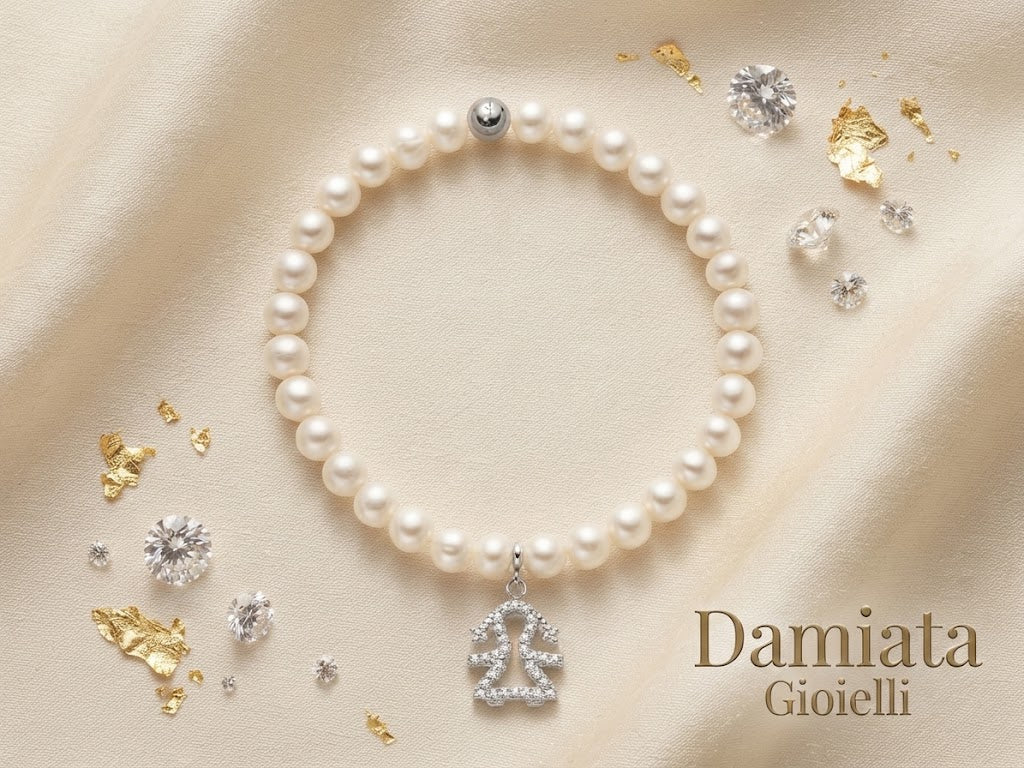 Bracciale elastico donna Miluna in argento con zirconi ref. PBR2128