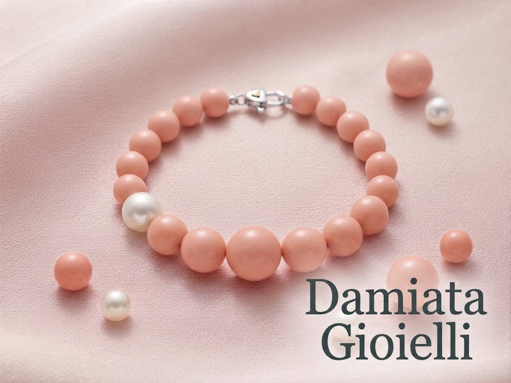 Bracciale degradè donna Miluna con corallo rosa e perla ref. PBR2392V