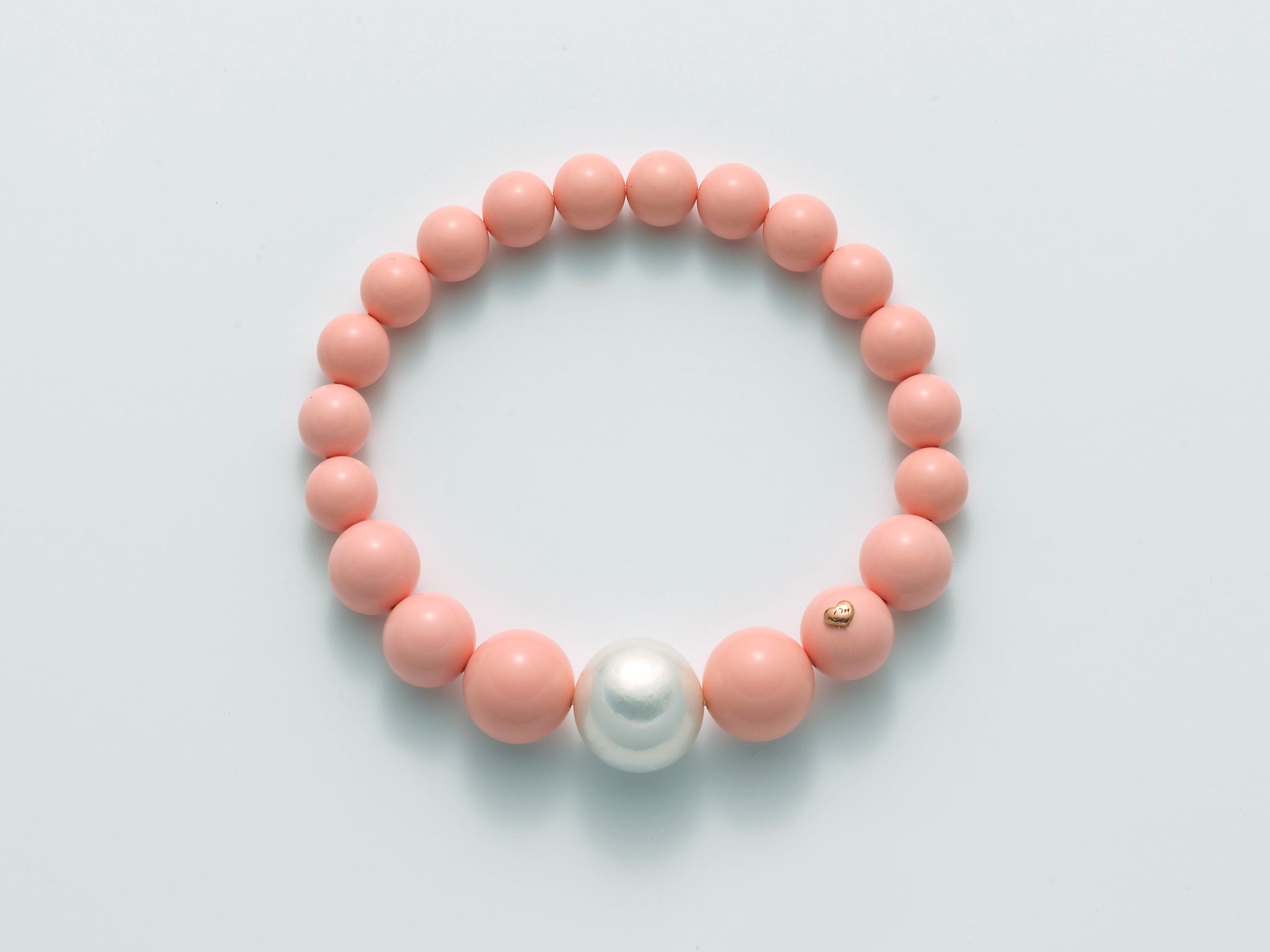 Bracciale elastico a scalare donna Miluna in corallo rosa PBR2564