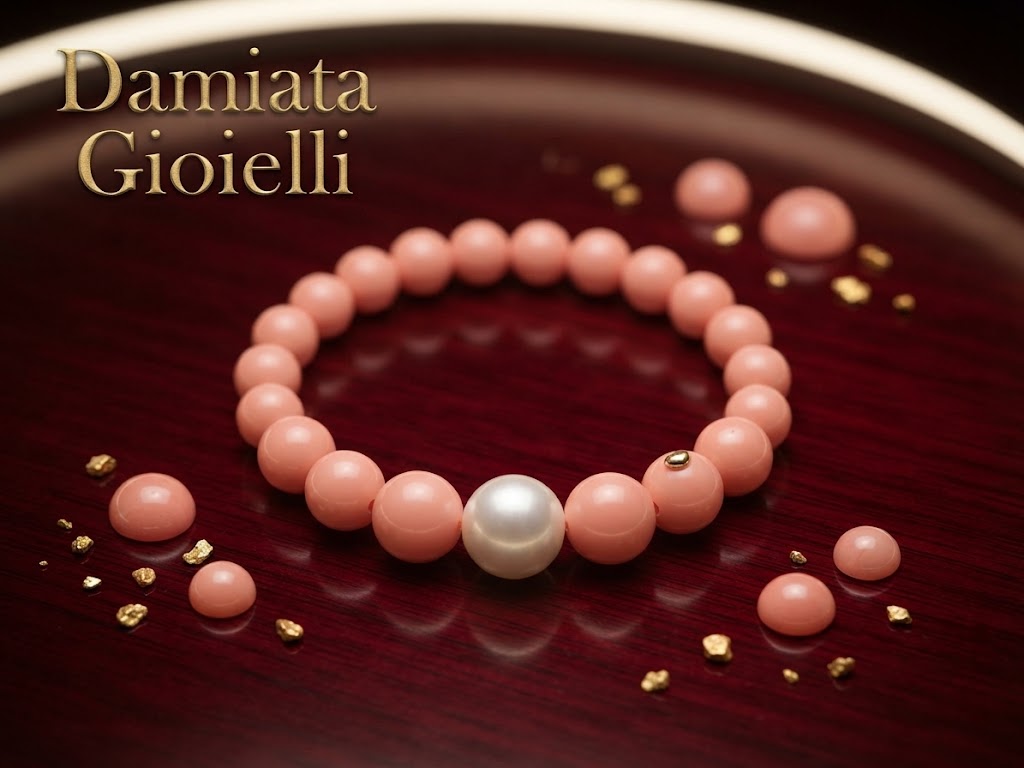 Bracciale elastico a scalare donna Miluna in corallo rosa ref. PBR2564