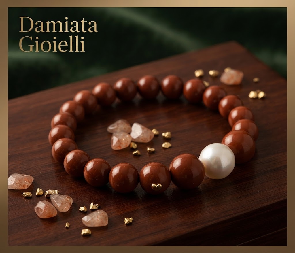 Bracciale a scalare elastico donna Miluna con perla e corallo rosso ref. PBR2567
