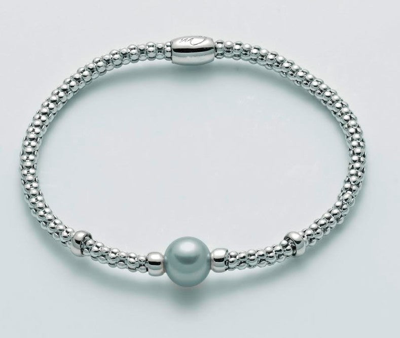 Bracciale elastico donna Miluna in argento e perla PBR2993-S