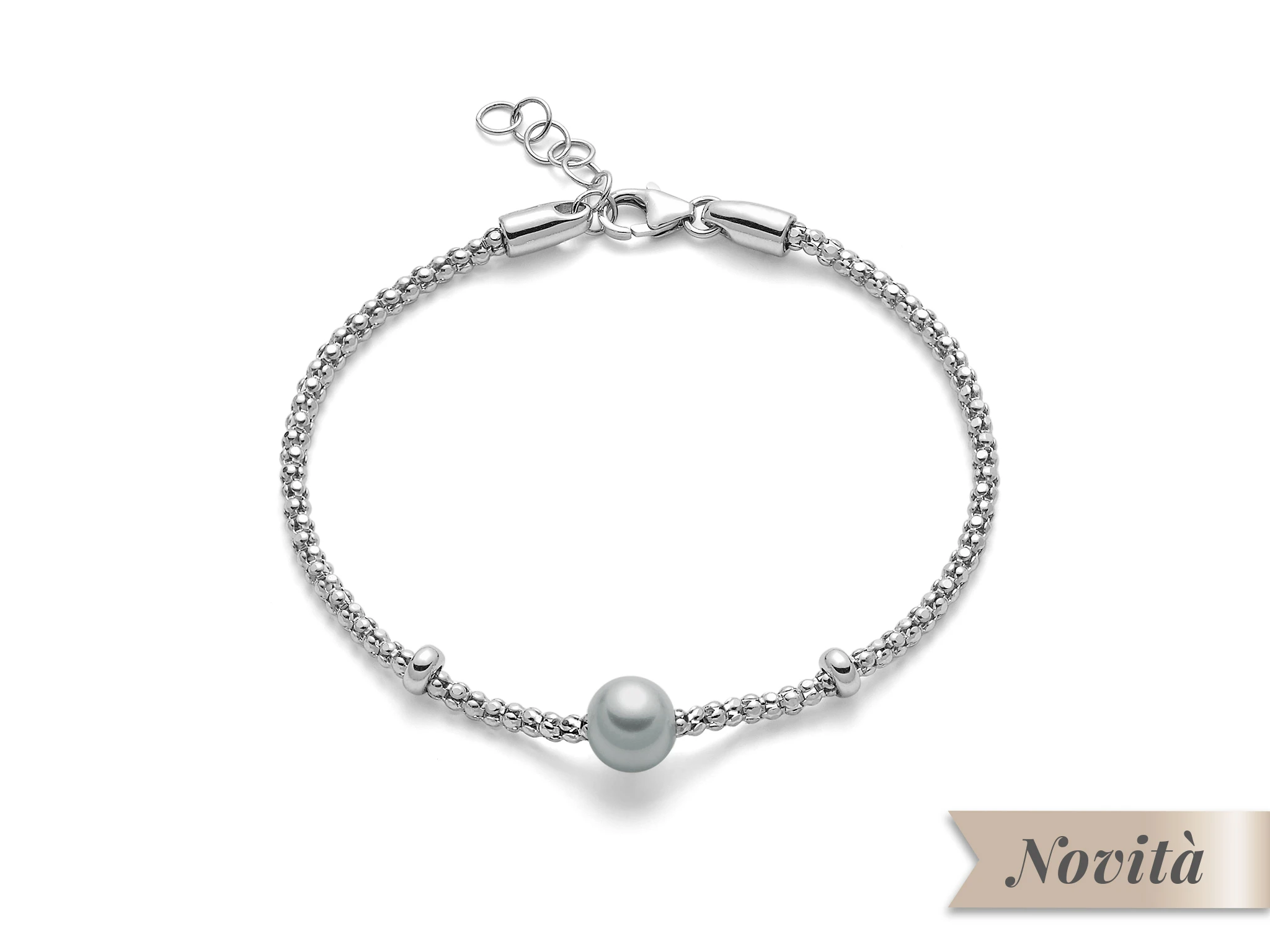 Bracciale donna Miluna in argento e perla PBR3025