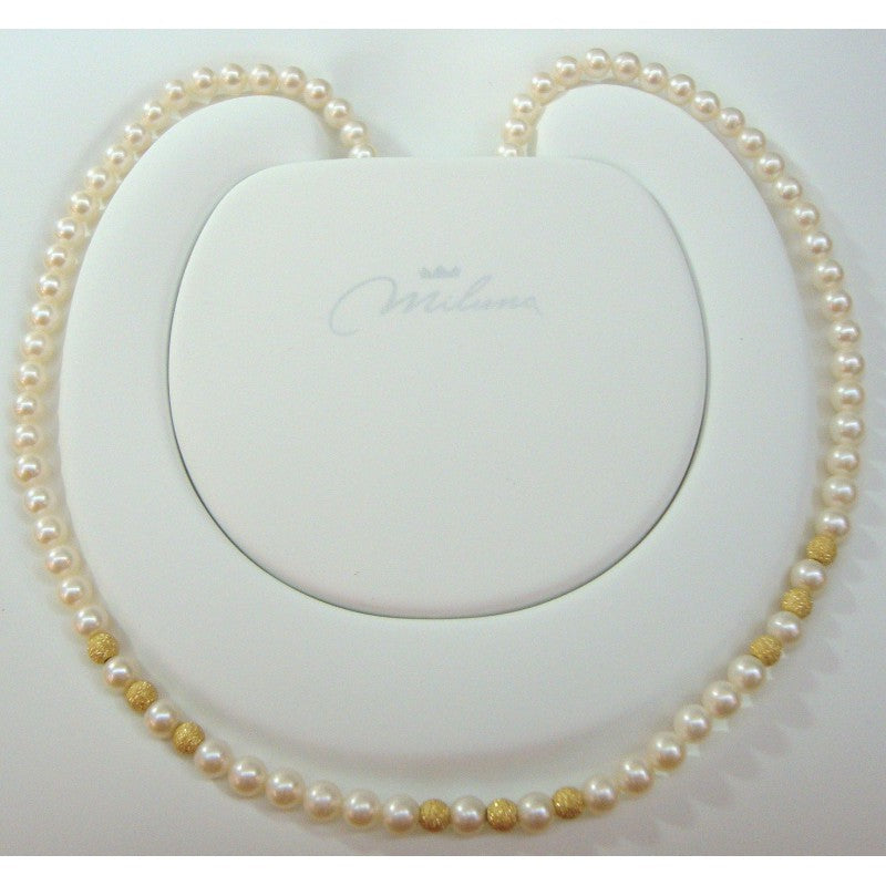 Collana filo di perle Miluna in oro giallo PCL1143GY