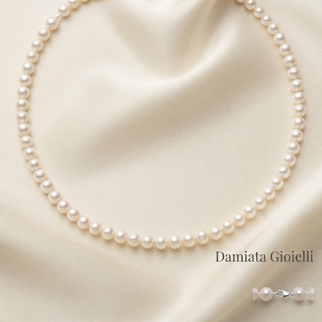 Collana filo di perle donna Miluna in oro bianco ref. 1MPU556_40NLB95