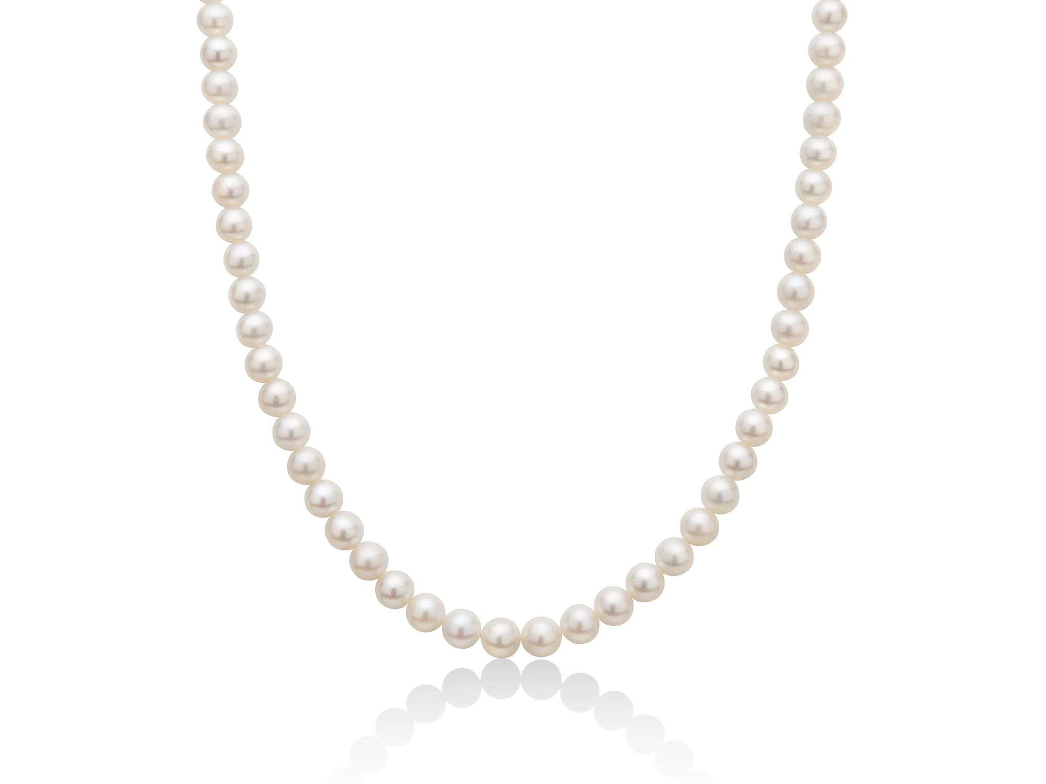 Collana donna Miluna filo di perle in oro bianco PCL4198V