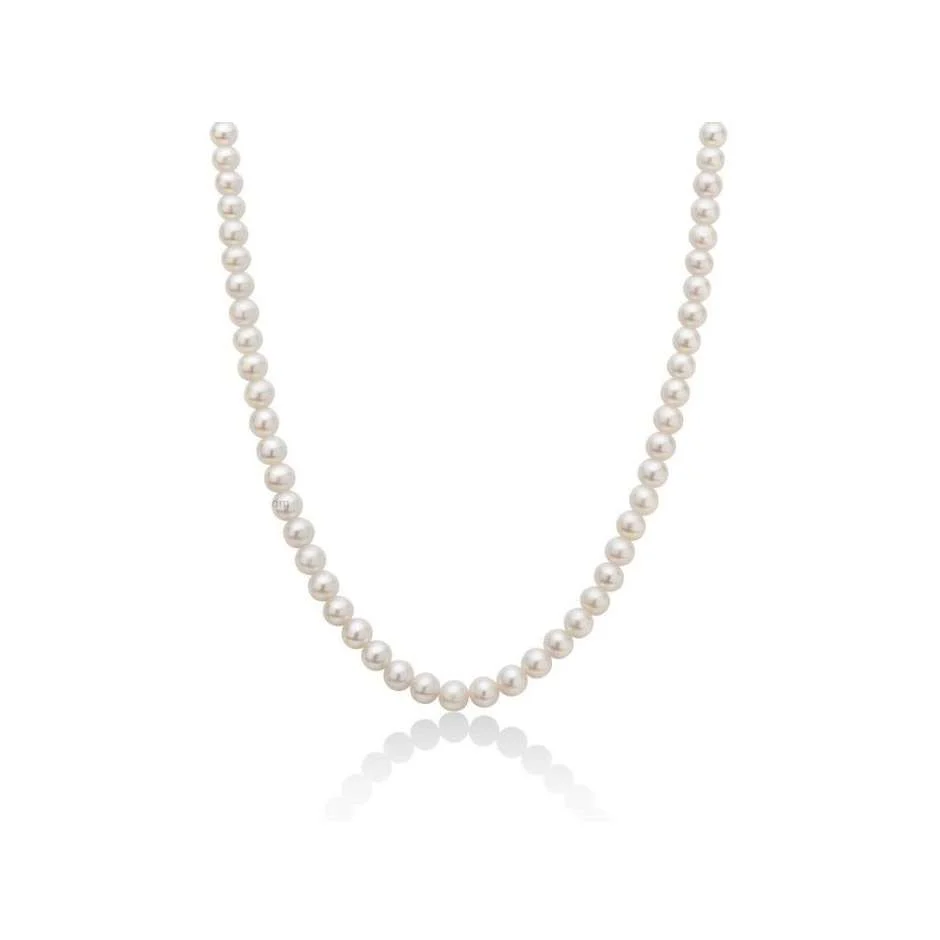 Collana donna Miluna filo di perle in oro bianco PCL4245V2