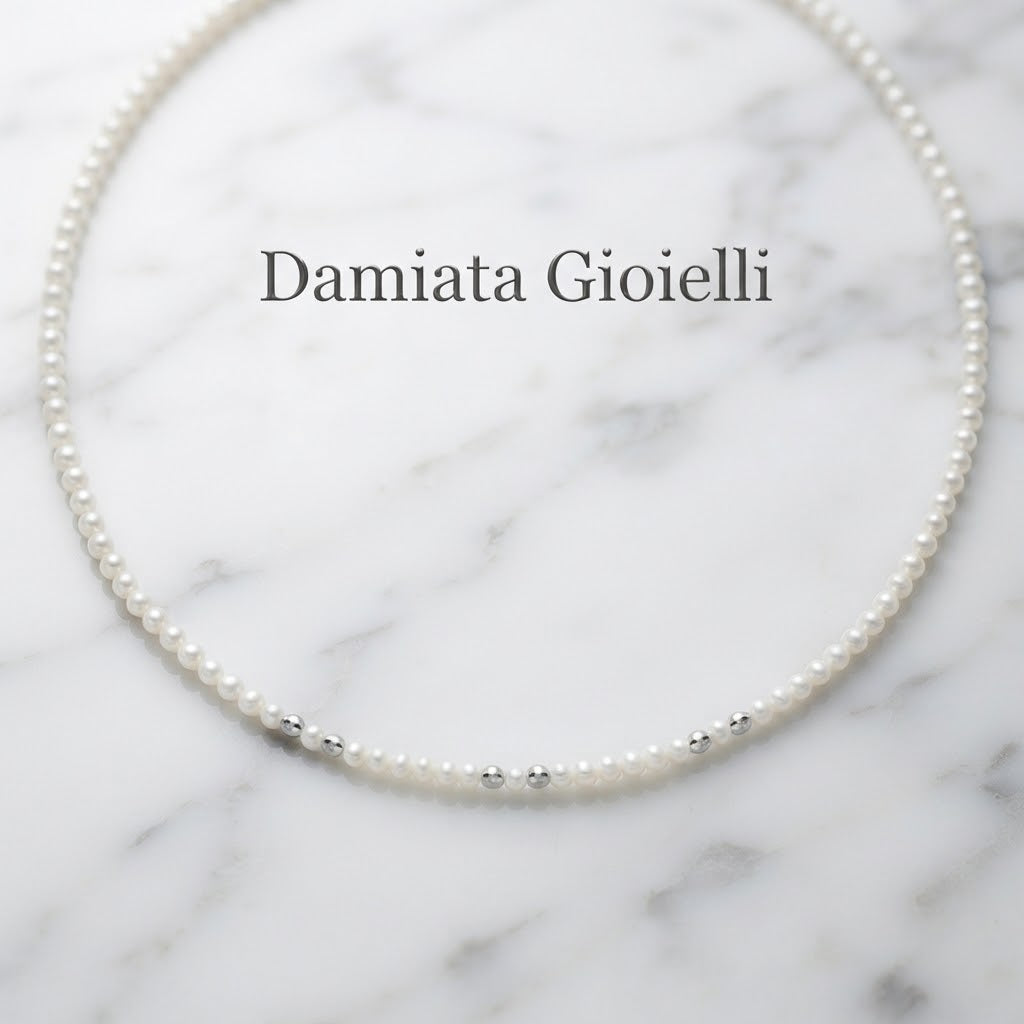 Collana filo di perle donna Miluna in oro bianco ref. PCL4325X