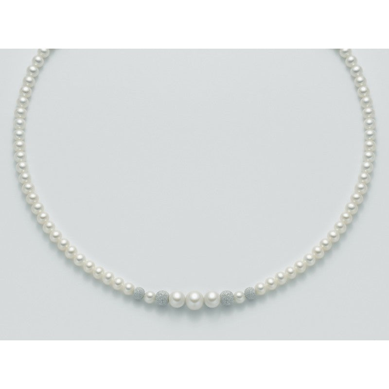 Collana filo di perle donna Miluna in oro bianco PCL4377
