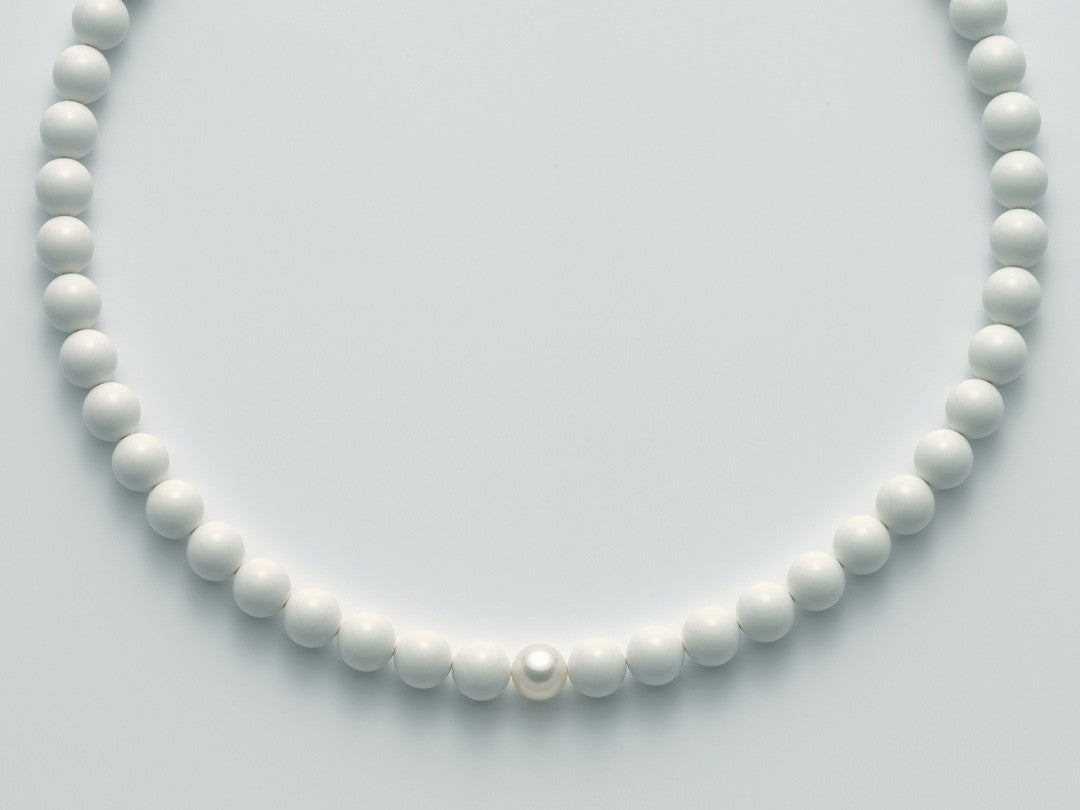 Collana donna Miluna in argento e corallo bianco PCL4443