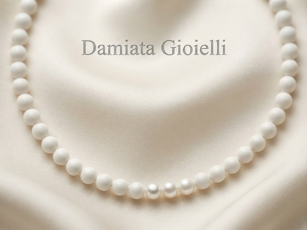Collana donna Miluna in argento e corallo bianco ref. PCL4443