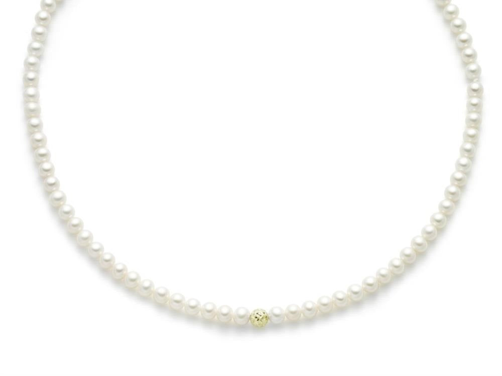 Collana filo di perle donna Miluna in oro giallo PCL4978G