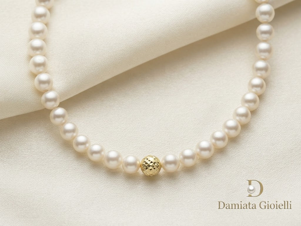 Collana filo di perle donna Miluna in oro giallo ref. PCL4978G