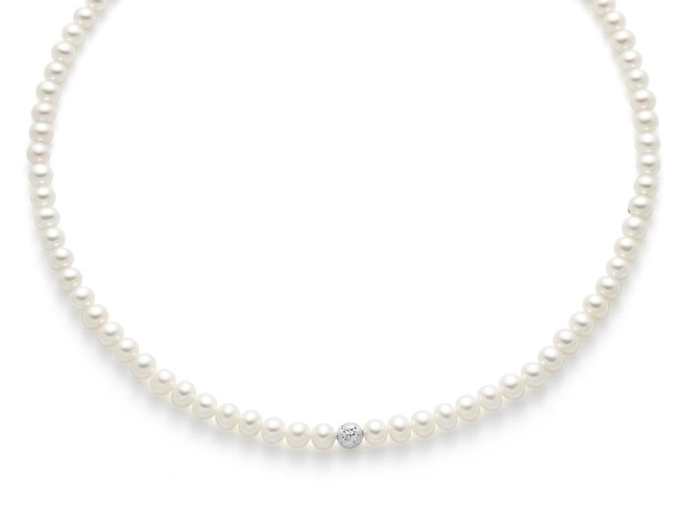 Collana filo di perle donna Miluna in oro bianco PCL4979B