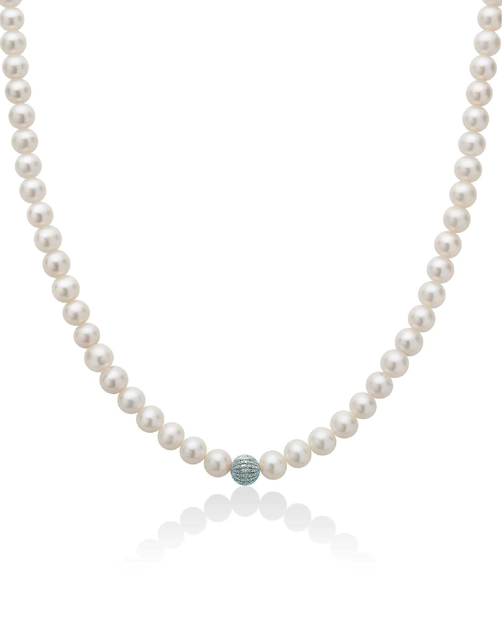 Collana filo di perle donna Miluna in oro bianco PCL5300V