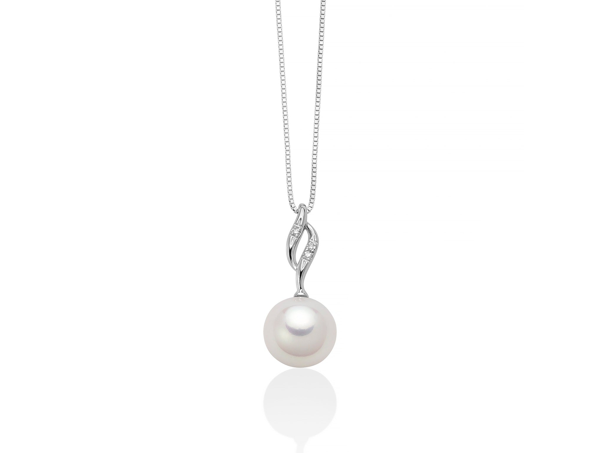 Collana donna Miluna in oro bianco, perla e diamanti PCL5380