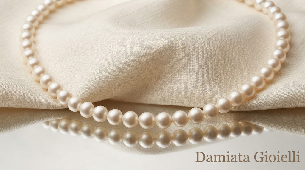 Collana donna Miluna filo di perle in oro bianco ref. PCL5430V