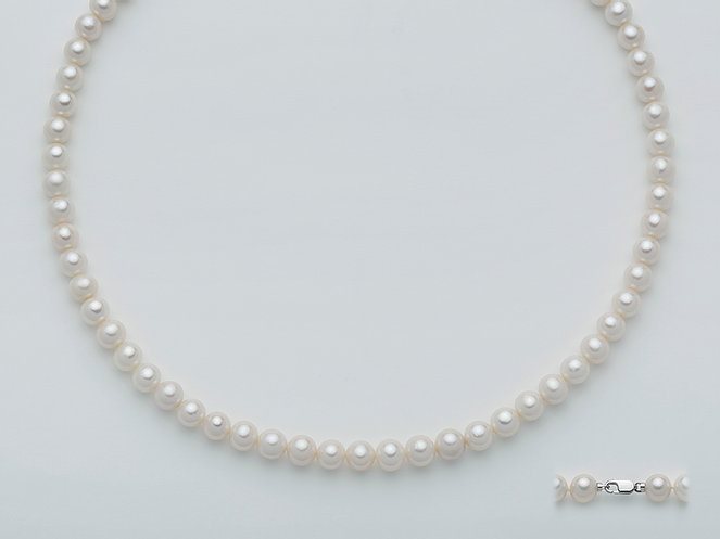 Collana filo di perle donna Miluna in oro bianco 1MPU555_40NLB95