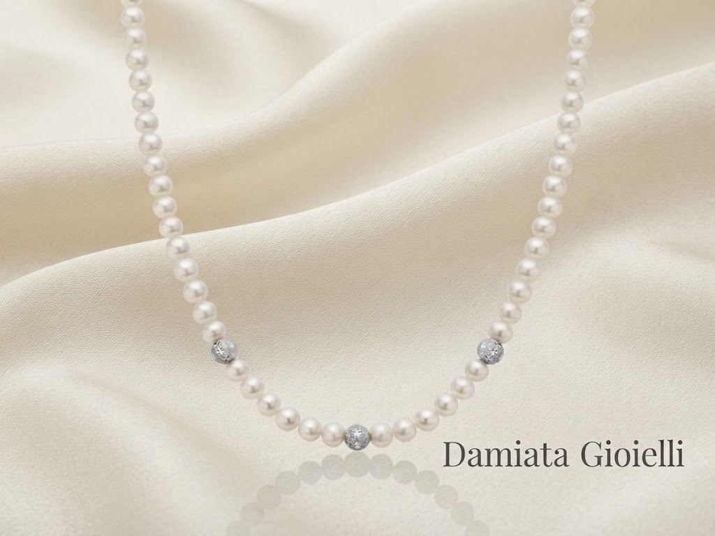 Collana filo di perle Miluna in oro bianco ref. PCL5534V