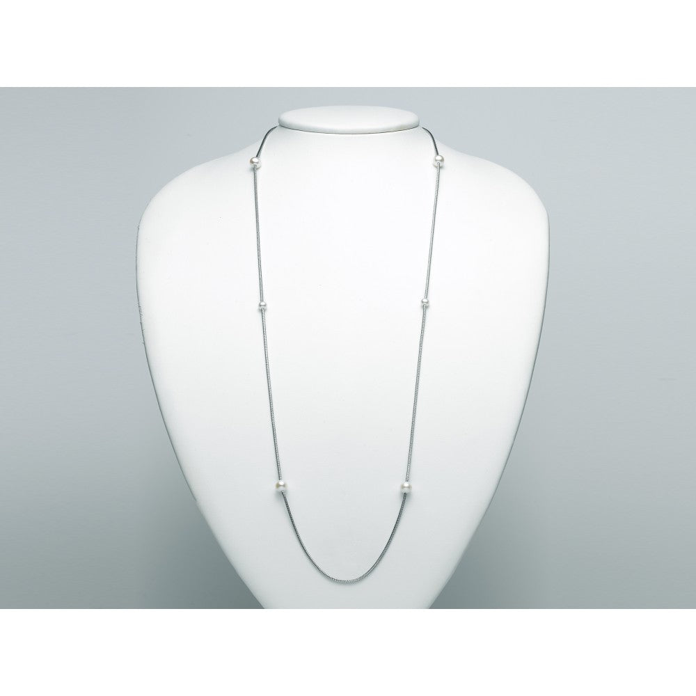 Collana lunga donna Miluna in argento e perle PCL5630
