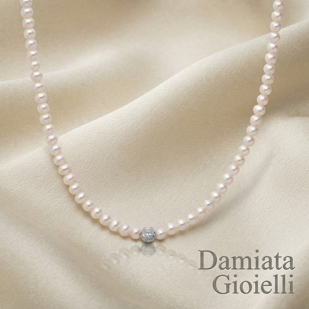 Collana filo di perle donna Miluna in oro bianco ref. PCL5888V