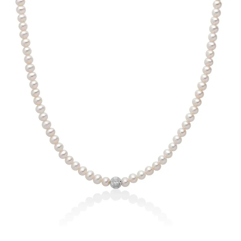 Collana filo di perle donna Miluna in oro bianco PCL5888V