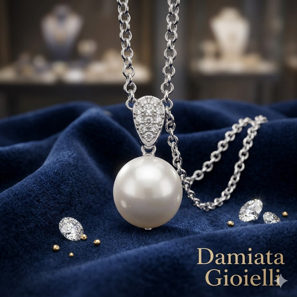 Collana donna Miluna in argento, topazi e perla barocca PCL6537B