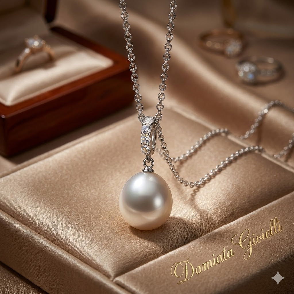 Collana donna Miluna in argento, topazi e perla barocca PCL6538GB