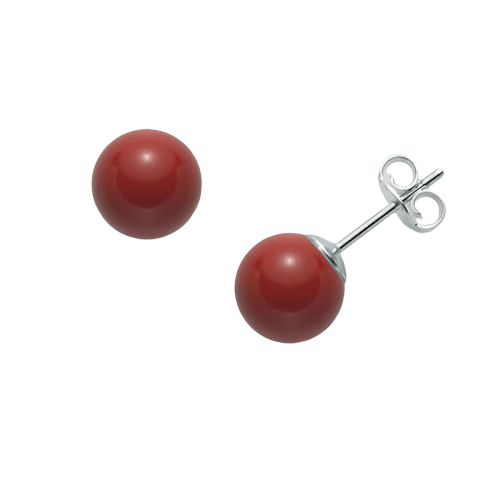 Orecchini donna Miluna in argento e corallo rosso PER2406