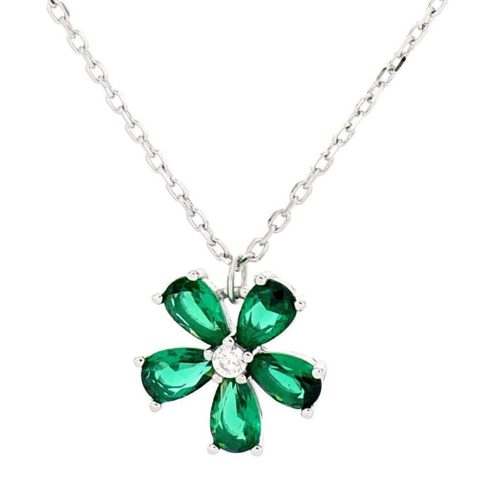 Collana fiore donna Urania Preziosi in argento e zirconi PSI1001SM