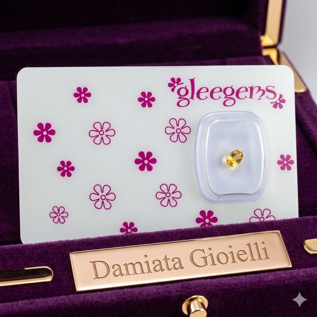 Quarzo citrino unisex Gleegems in blister da 0,08 carati ref. QUA008