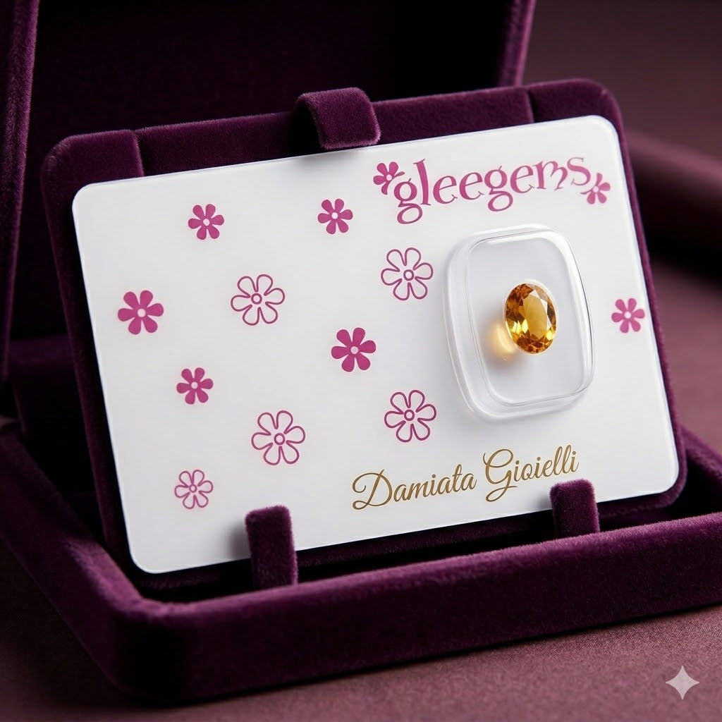 Quarzo citrino unisex Gleegems in blister da 0,23 carati ref. QUA023