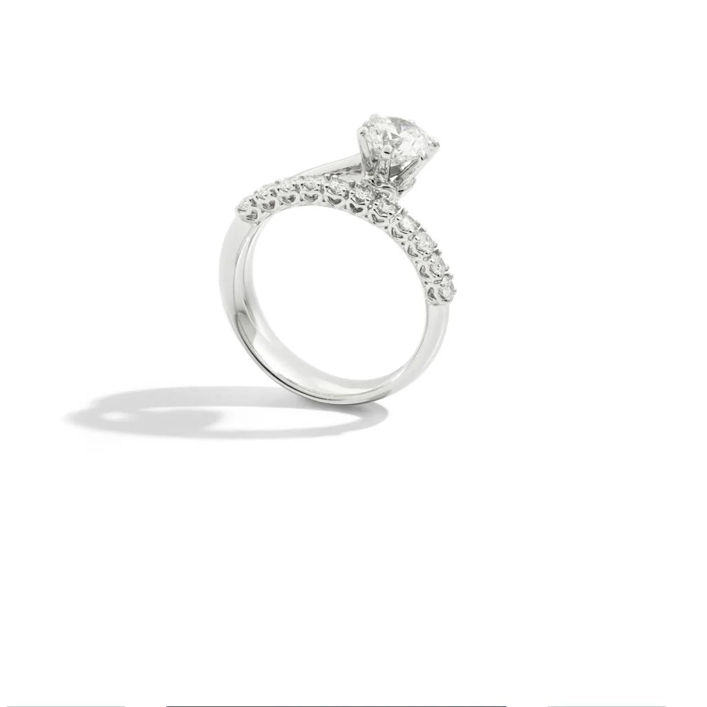 Anello solitario donna Recarlo in oro bianco e diamanti R01SF014/048-14