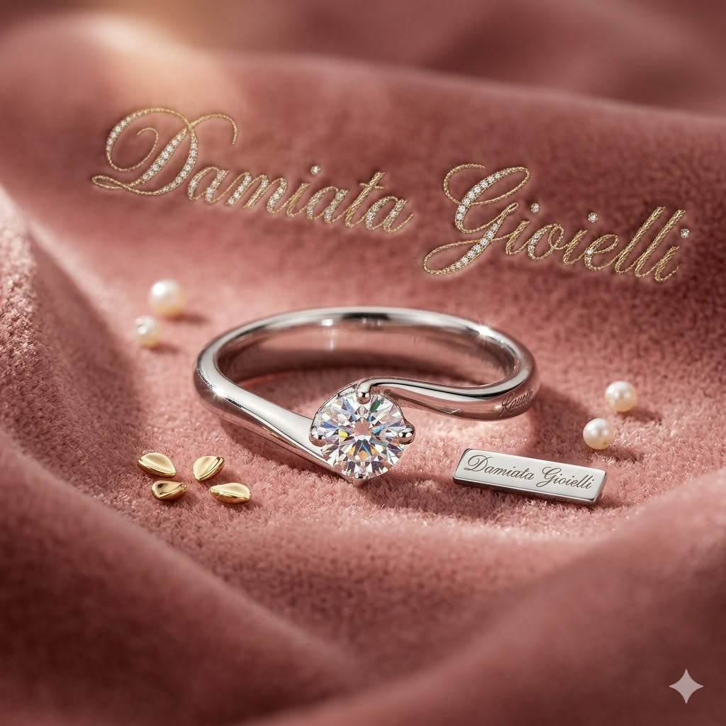 Anello solitario donna Recarlo in oro bianco e diamante R01SO195/020-14