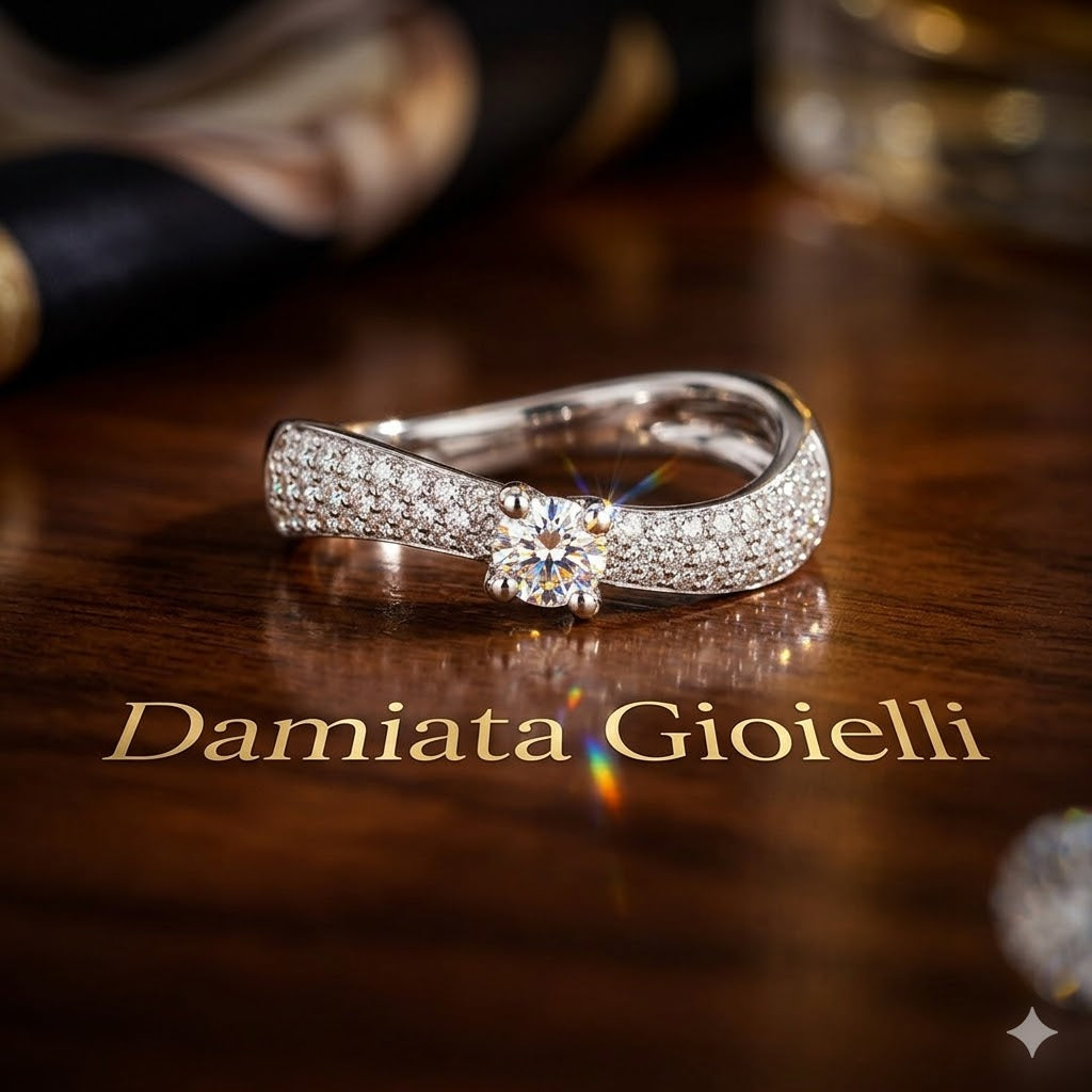 Anello fantasia donna Recarlo in oro bianco e diamanti R02SP175/054-15