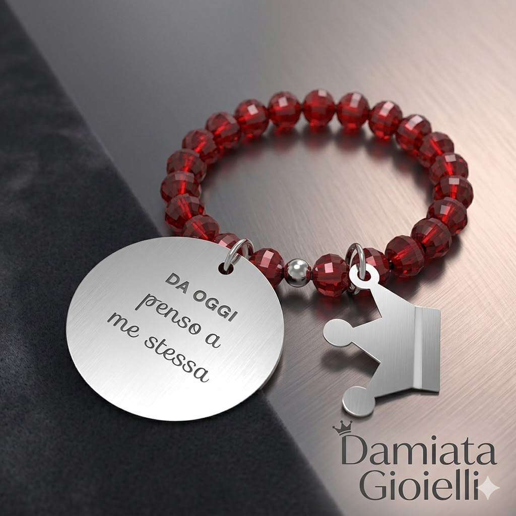 Anello elastico donna 10 Buoni Propositi in acciaio e cristalli R0650/R