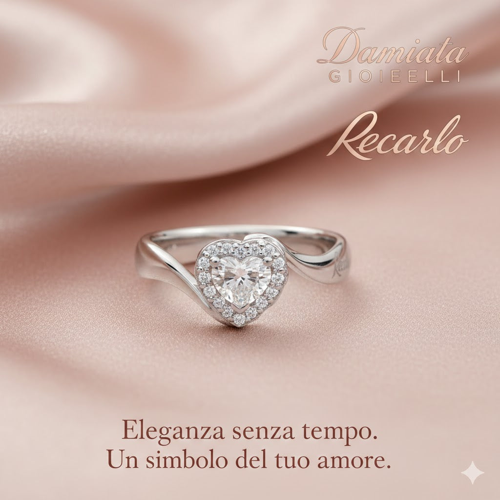 Anello cuore donna Recarlo Anniversary Love in oro bianco e diamanti R67SC002/023-14