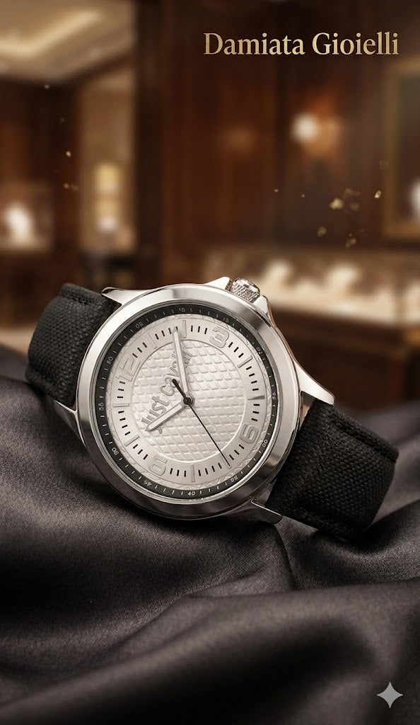 Orologio solo tempo uomo Just Cavalli in acciaio e pelle R7251596002