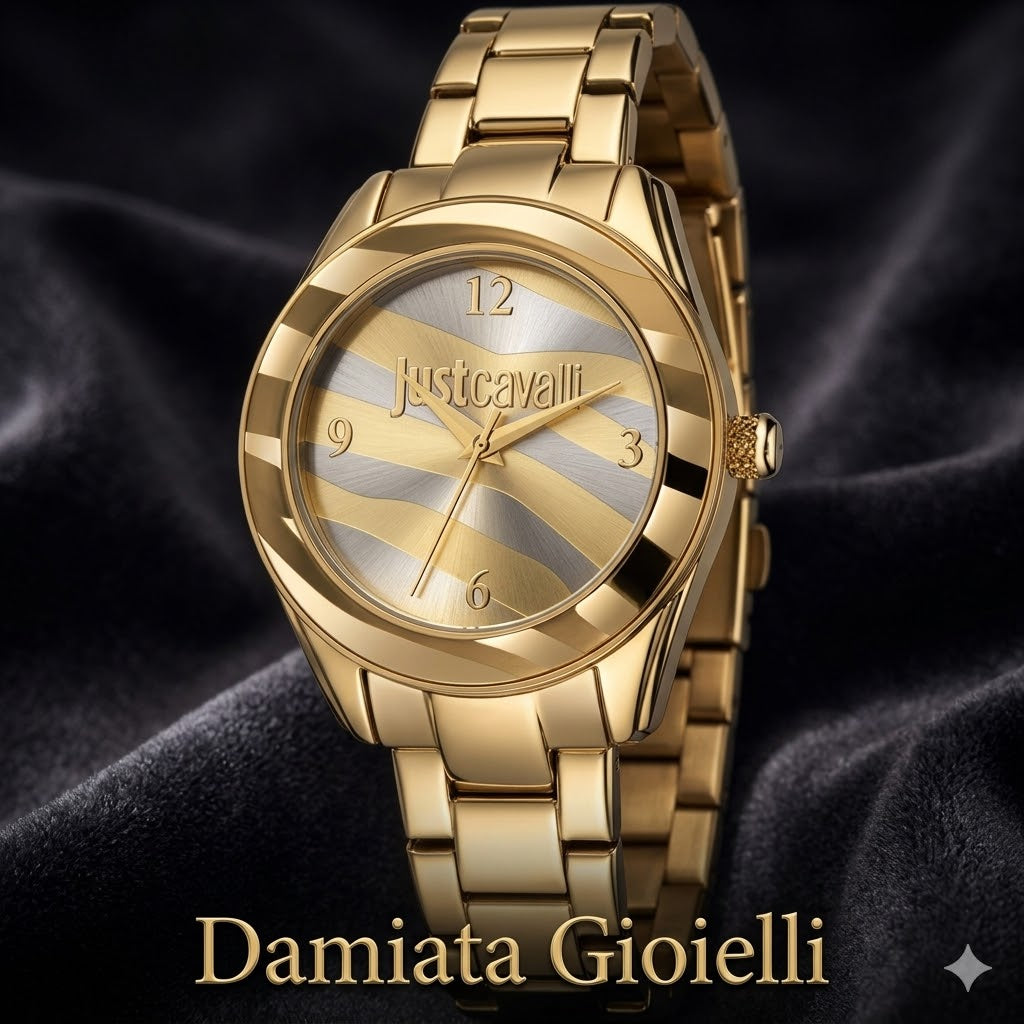 Orologio solo tempo donna Just Cavalli in acciaio dorato R7253594501