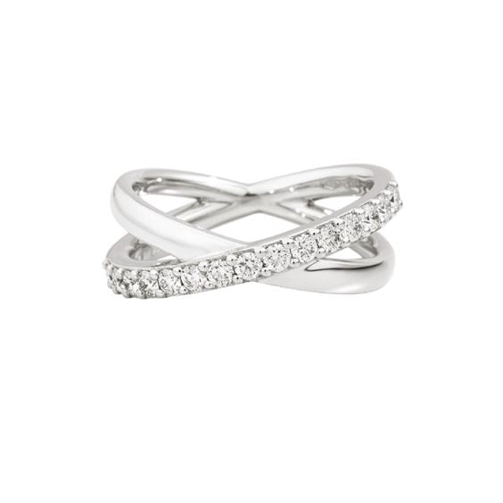 Anello fantasia donna Recarlo in oro bianco e diamanti R81FS001/046-13