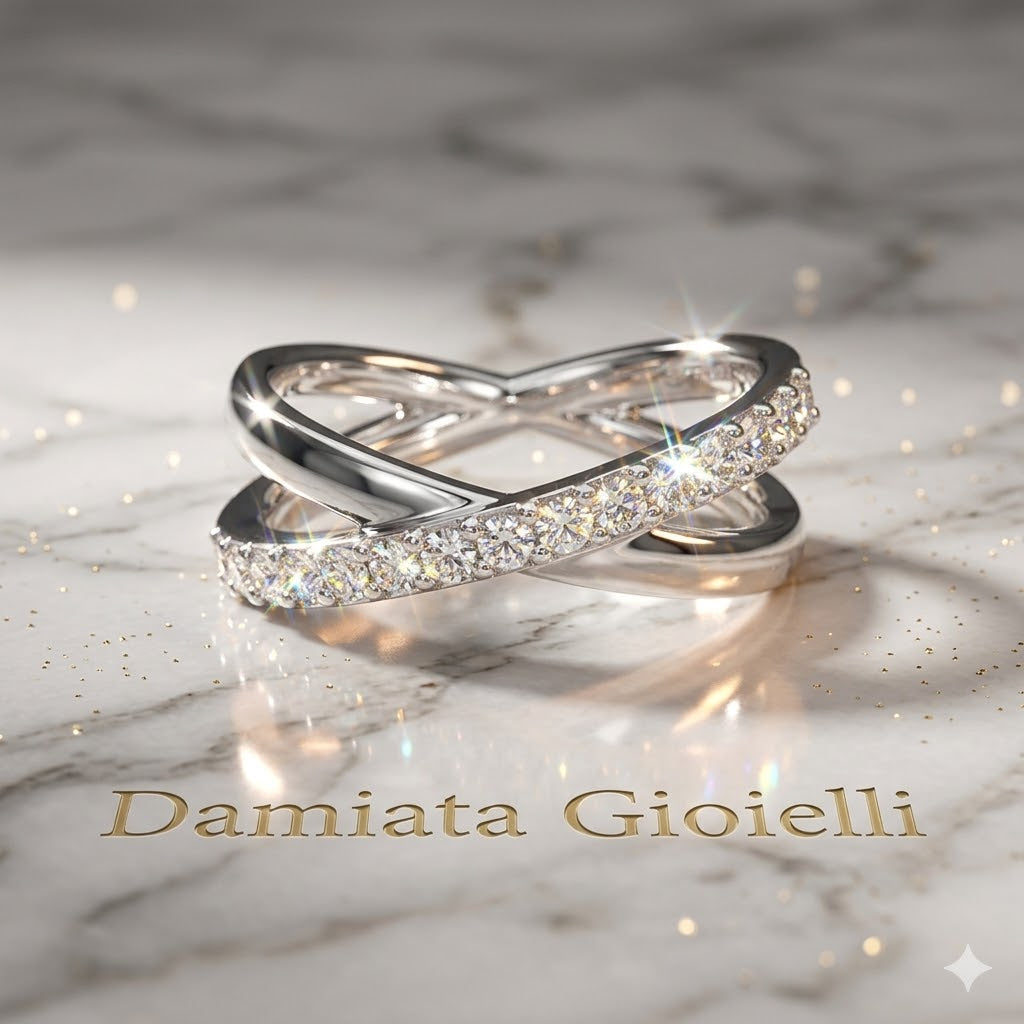 Anello fantasia donna Recarlo in oro bianco e diamanti R81FS001/046-13