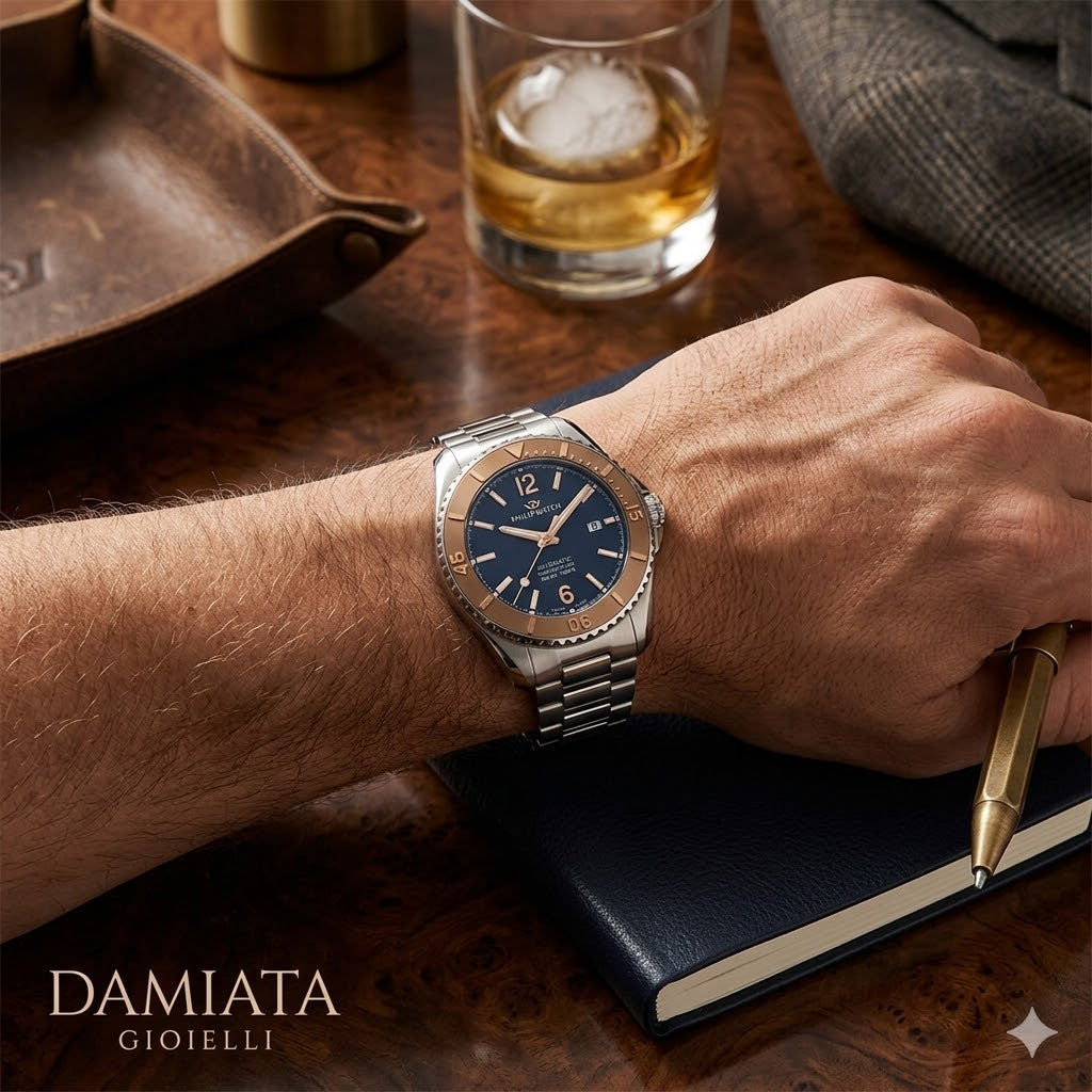 Orologio automatico solo tempo uomo Philip Watch collezione Amalfi in acciaio R8223218004