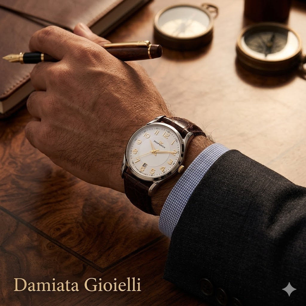 Orologio solo tempo uomo Philip Watch in acciaio e pelle R8251680165